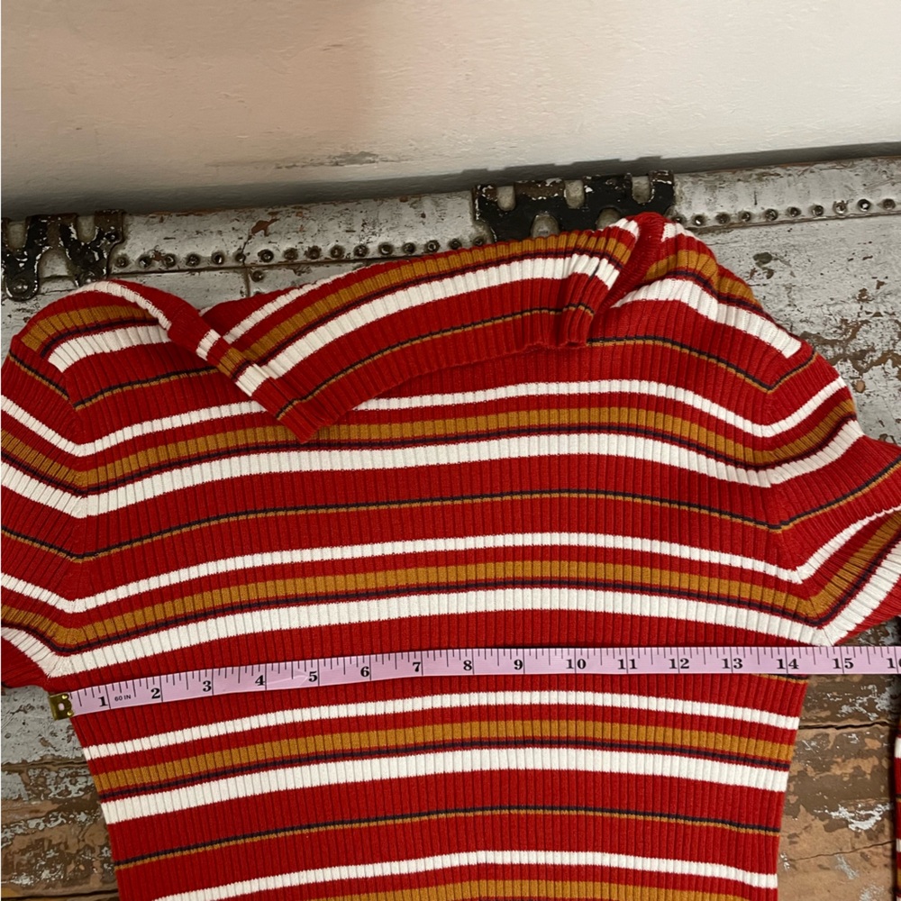 Pink Republic Stripe Turtleneck Crop Long Sleeve Top - Picture 5 of 8